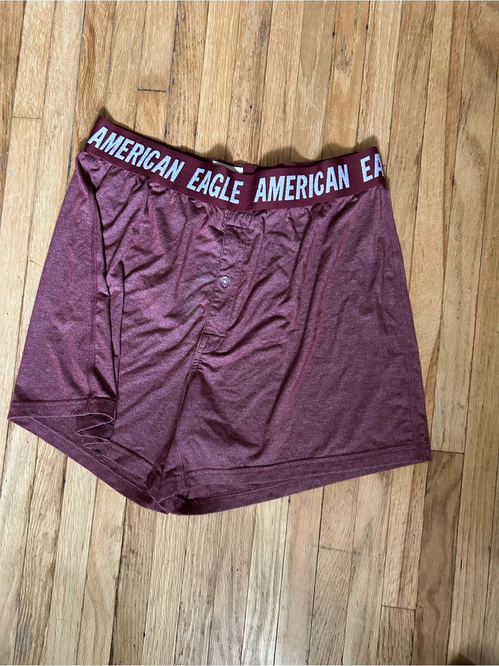 American Eagle Outfitters Maroon Boxer Briefs with Branded Waistband